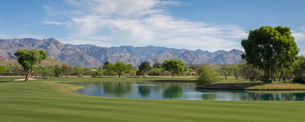 Lake and Catalina Mountains view