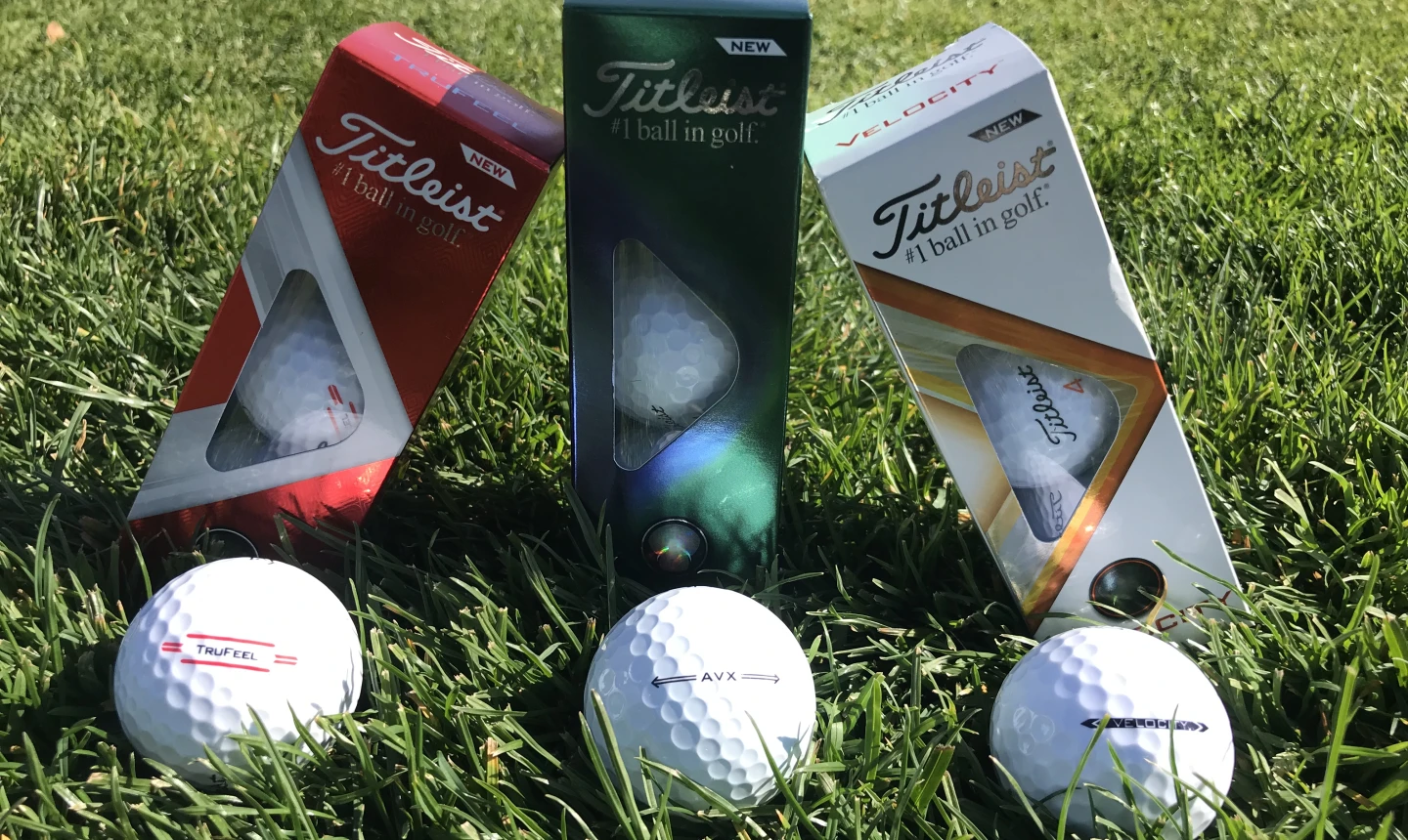 Titleist golf balls - new TruFeel, AVX and Velocity balls