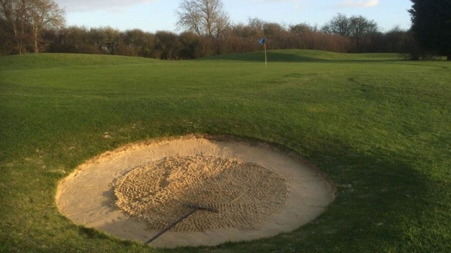 Greenside bunker on the Baroness Course