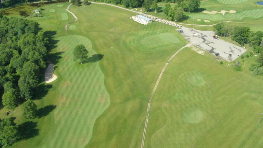 Links at Bowen Lake: aerial view