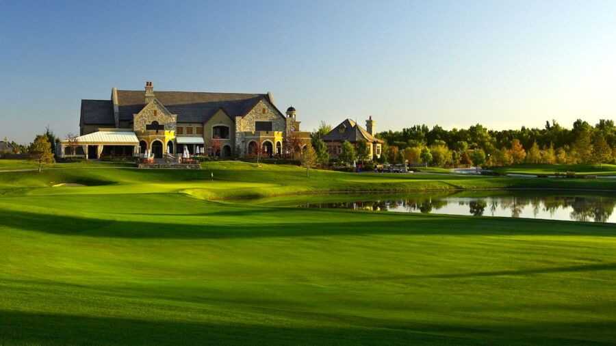 Cherry Creek GC: Clubhouse, #18