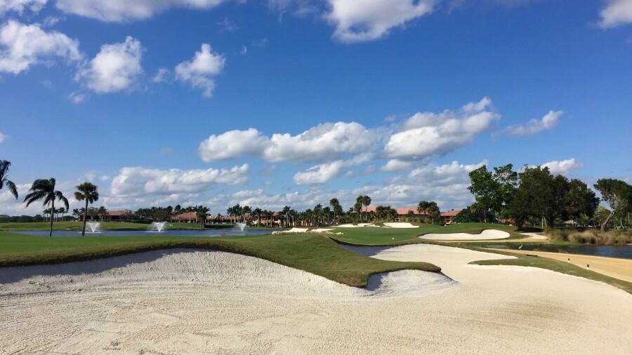 PGA National Palmer hole 18 bunker