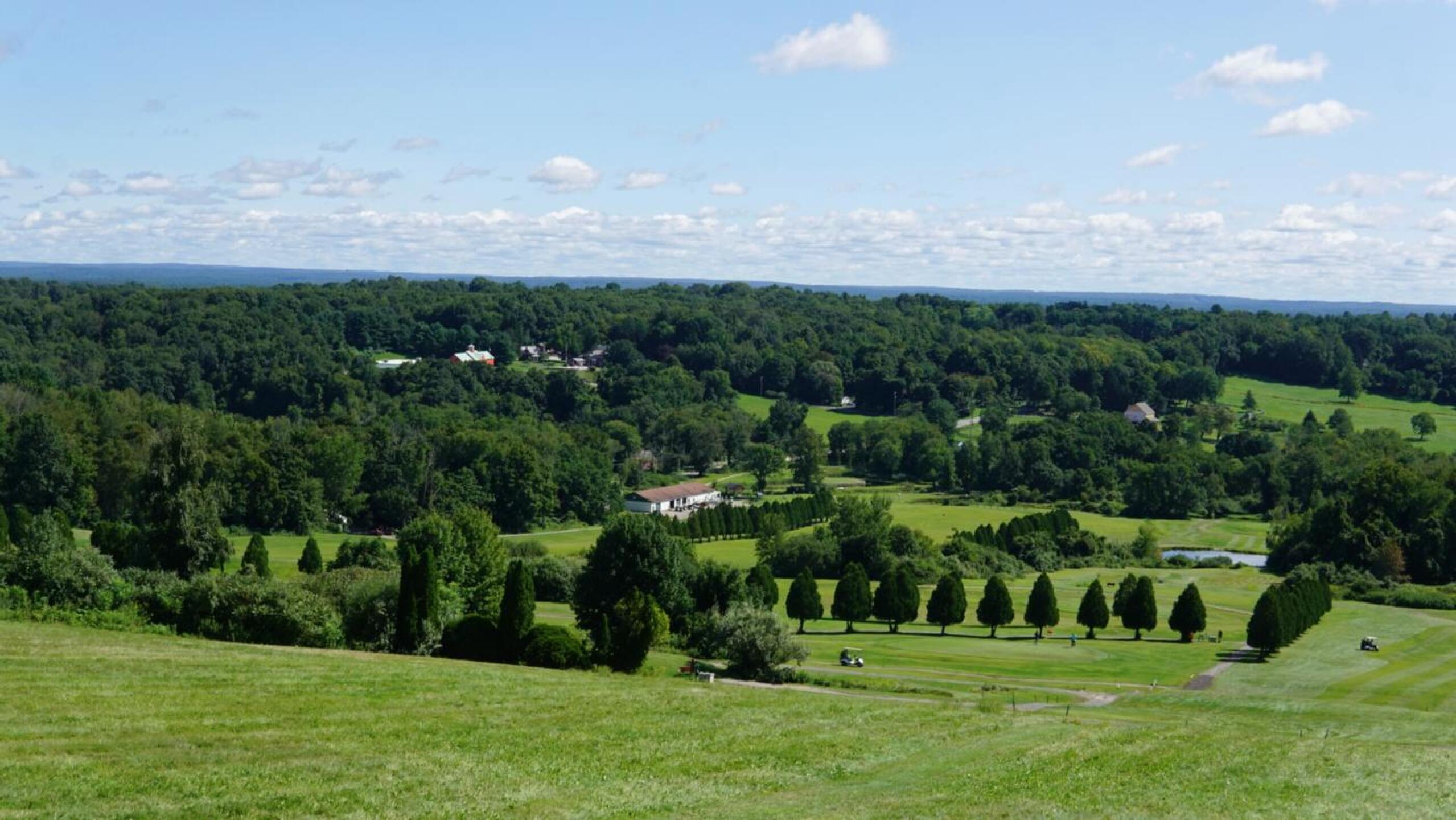 From tee seven: Every golfer I’ve met here admires this long view into the northern Connecticut hills. (Photo submitted by AptlyLinked on 09/04/2024)