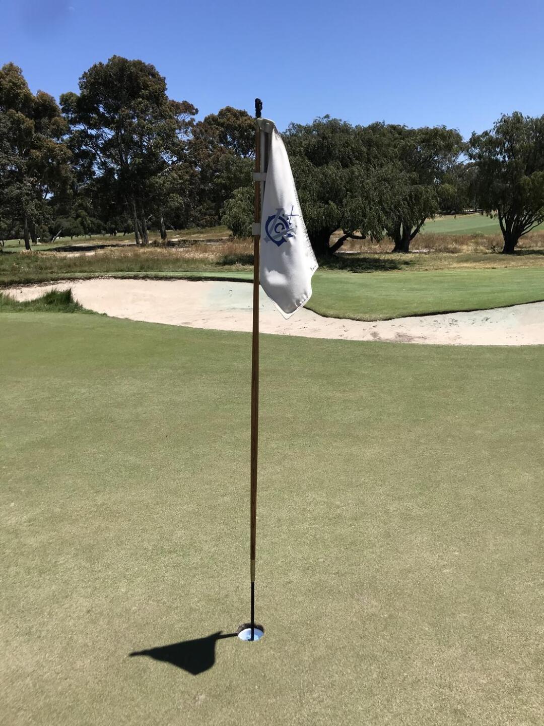 11th hole. Canvas flags and wooden flag sticks - old world charm (Photo submitted by u8176243 on 12/21/2020)