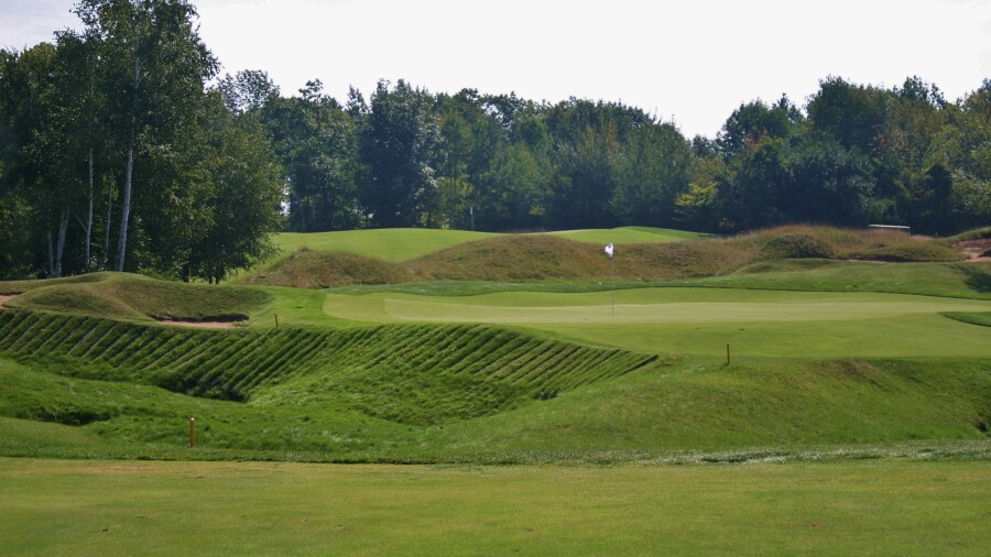 Irish Course at Whistling Straits - railroad ties
