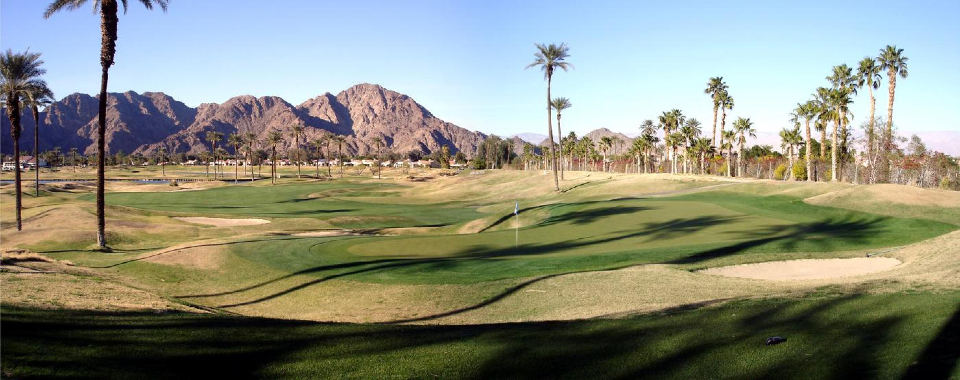 La Quinta-Dunes, Hole 14, Par 4, 377 yds, greenside (Photo submitted by DYakimec on 02/18/2016)