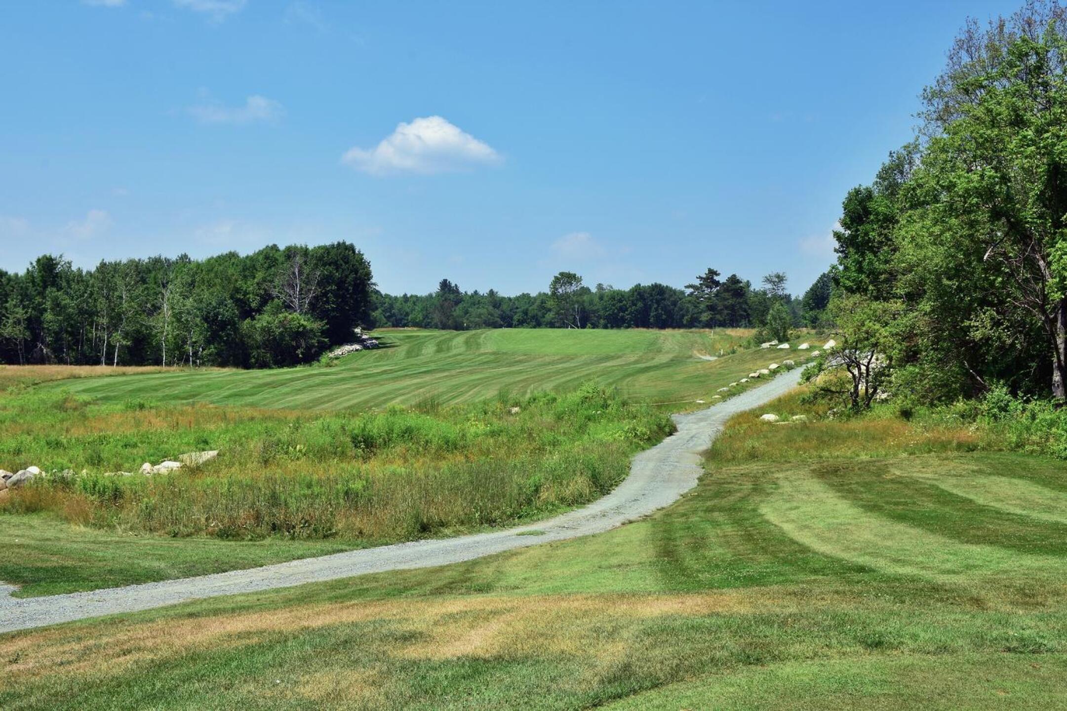 A tight and tricky driving hole, sixteen–the #2 handicap index–runs 349 yards uphill to a blind green. (Photo submitted by AptlyLinked on 07/25/2025)