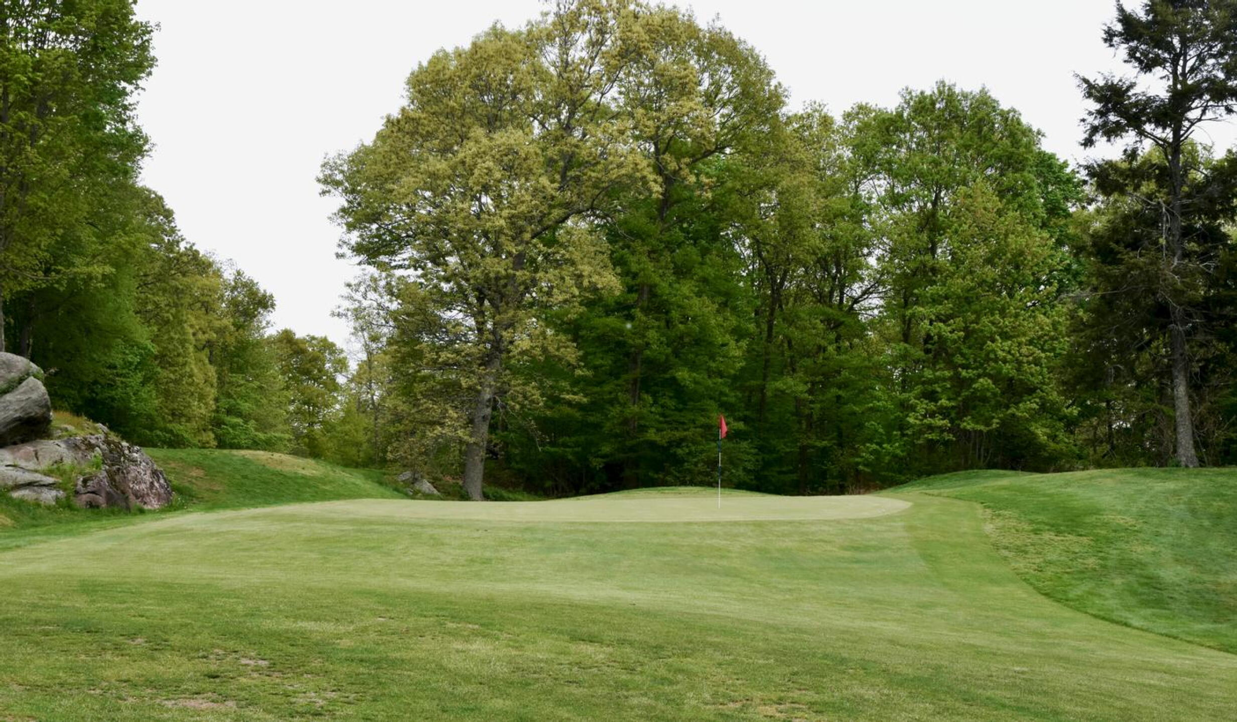 The par-4 eighth plays over a dell on the drive, then well uphill to a perched green. (Photo submitted by AptlyLinked on 05/14/2026)