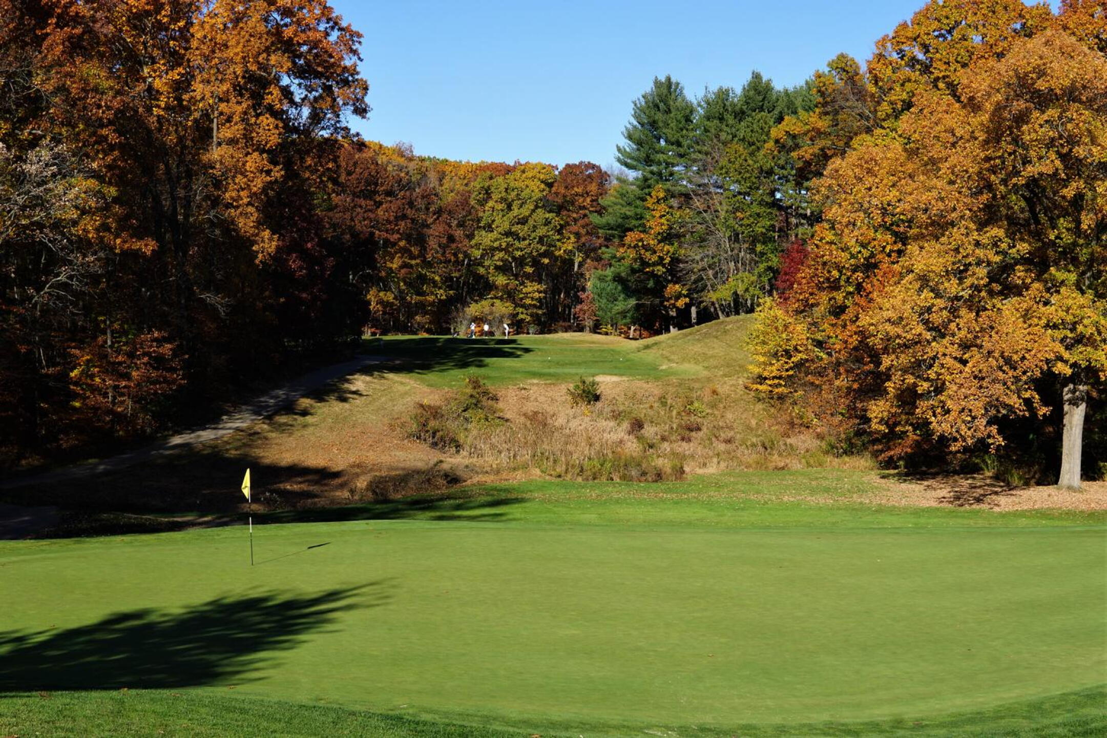 Third: par-3, 160. Good test of a short to mid-iron, as the tee shot must traverse the waste area, then find this perched green. (Photo submitted by AptlyLinked on 11/02/2022)