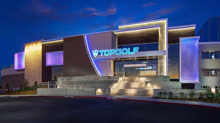 Topgolf Roseville by night