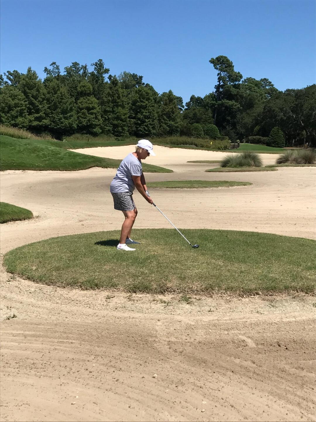 #10...wife on an oasis!! She made a 20 footer for a par!!! (Photo submitted by LarryNoli on 08/03/2017)