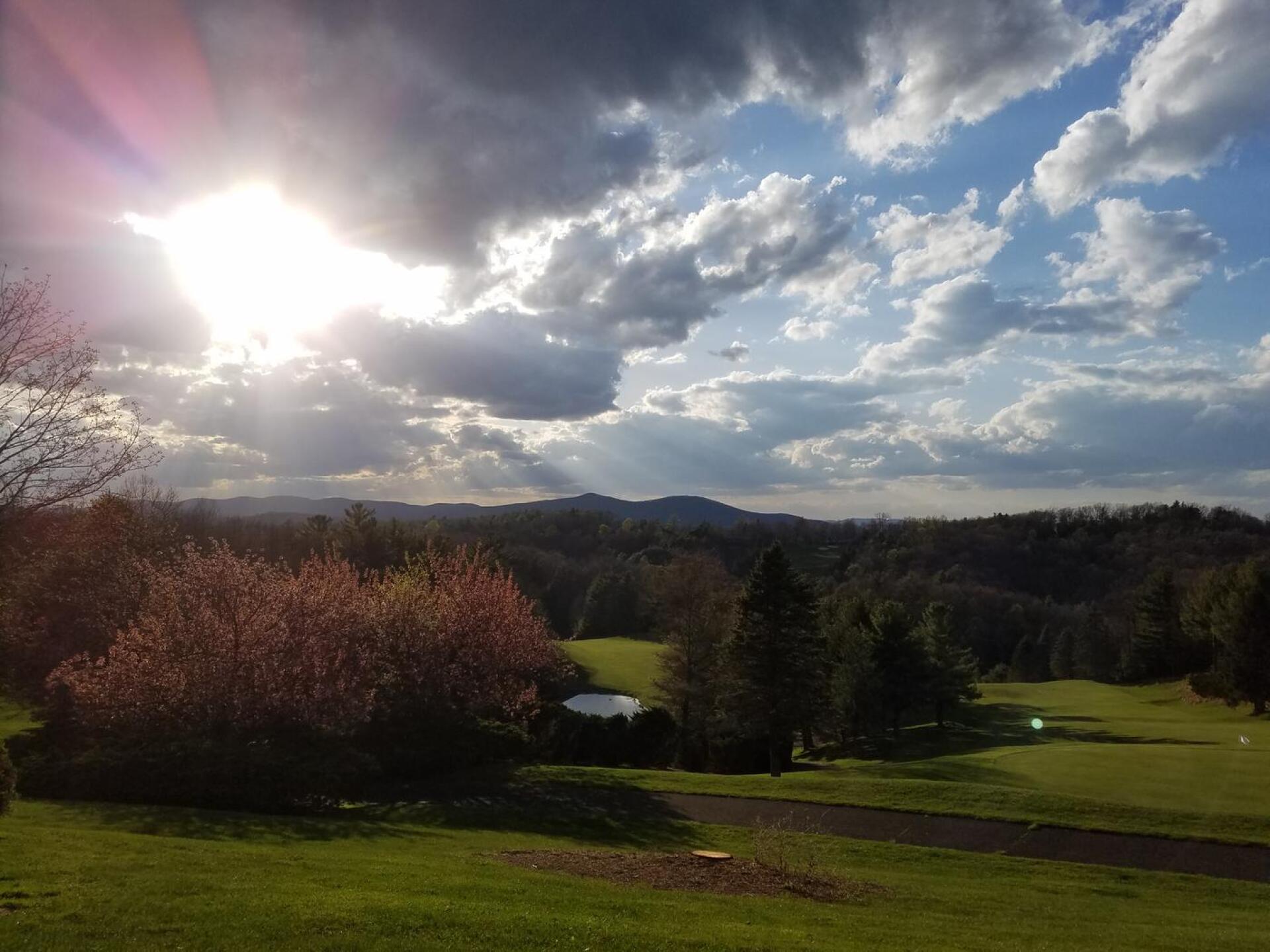 From clubhouse  looking down 10 &18. (Photo submitted by geocarp74 on 05/08/2018)