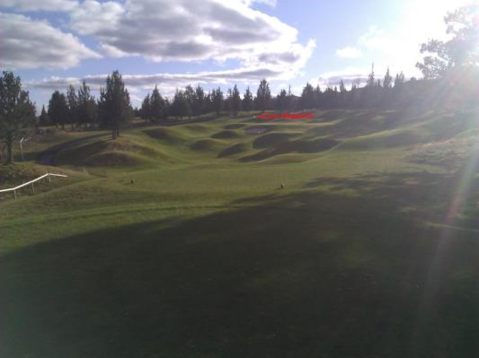 The 9th at Eagle Crest Challenge course. This is a long 120 from the White's and 15 short is way worse than 15 long. (Photo submitted by Jemayer230 on 11/26/2012)