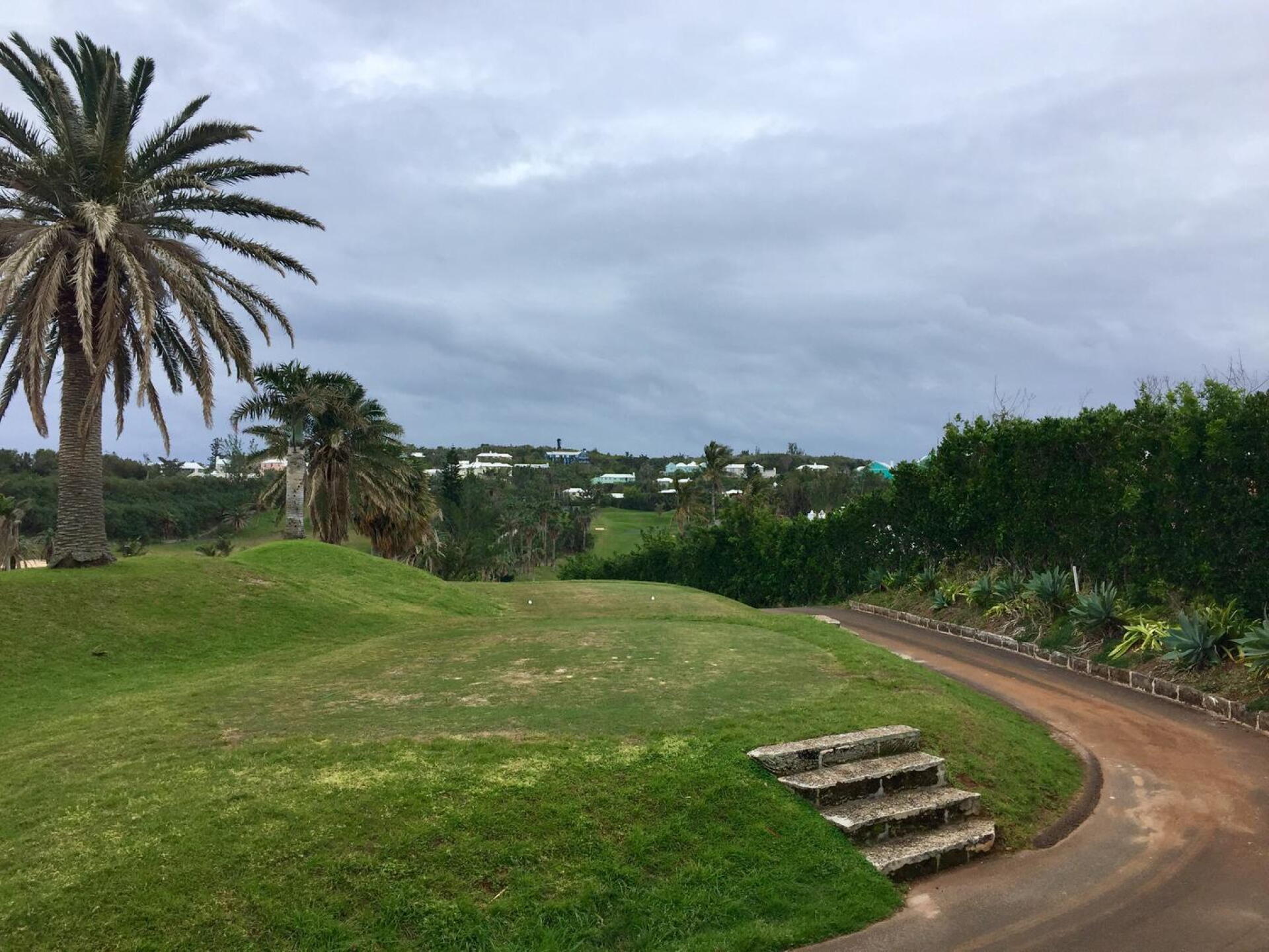 The awkward, scary tee shot at Belmont Hills' second hole is one of the quirkiest in the world. (Photo submitted by TimGavrichGP on 10/26/2017)