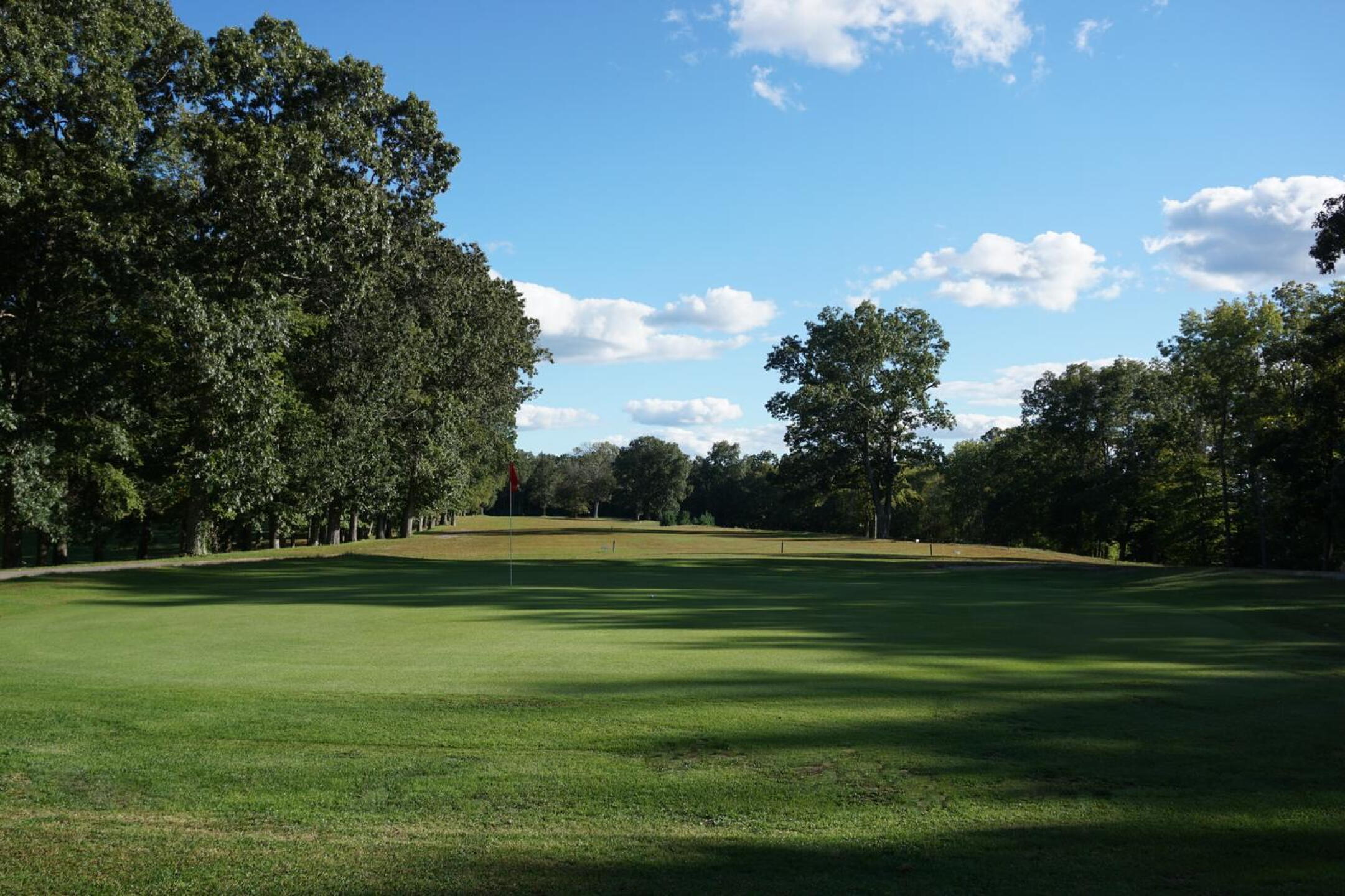 Fourteen, maybe the best four-par on the course, will make you work hard for a par. Seen from behind the green. (Photo submitted by AptlyLinked on 10/03/2021)