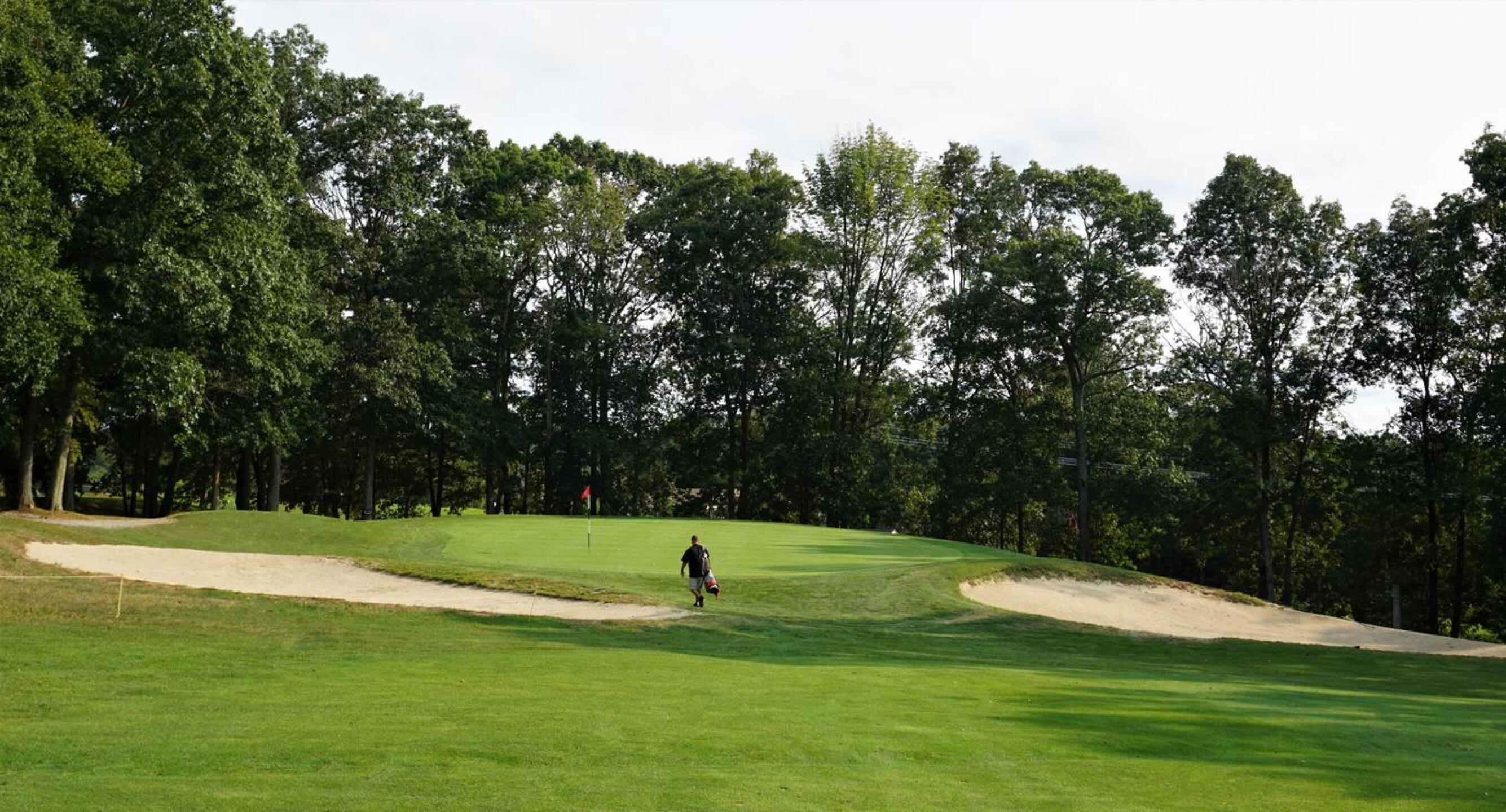 Four: One of my playing partners approaches the green, where his approach landed tight to the flag. (Photo submitted by AptlyLinked on 09/17/2020)