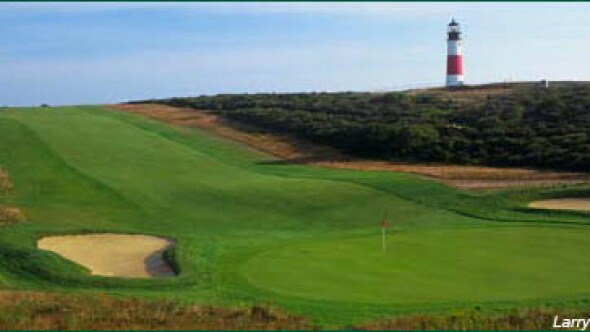 Private golf courses, such as Sankaty Head, above, can be played by non-members on fall golf vacations.