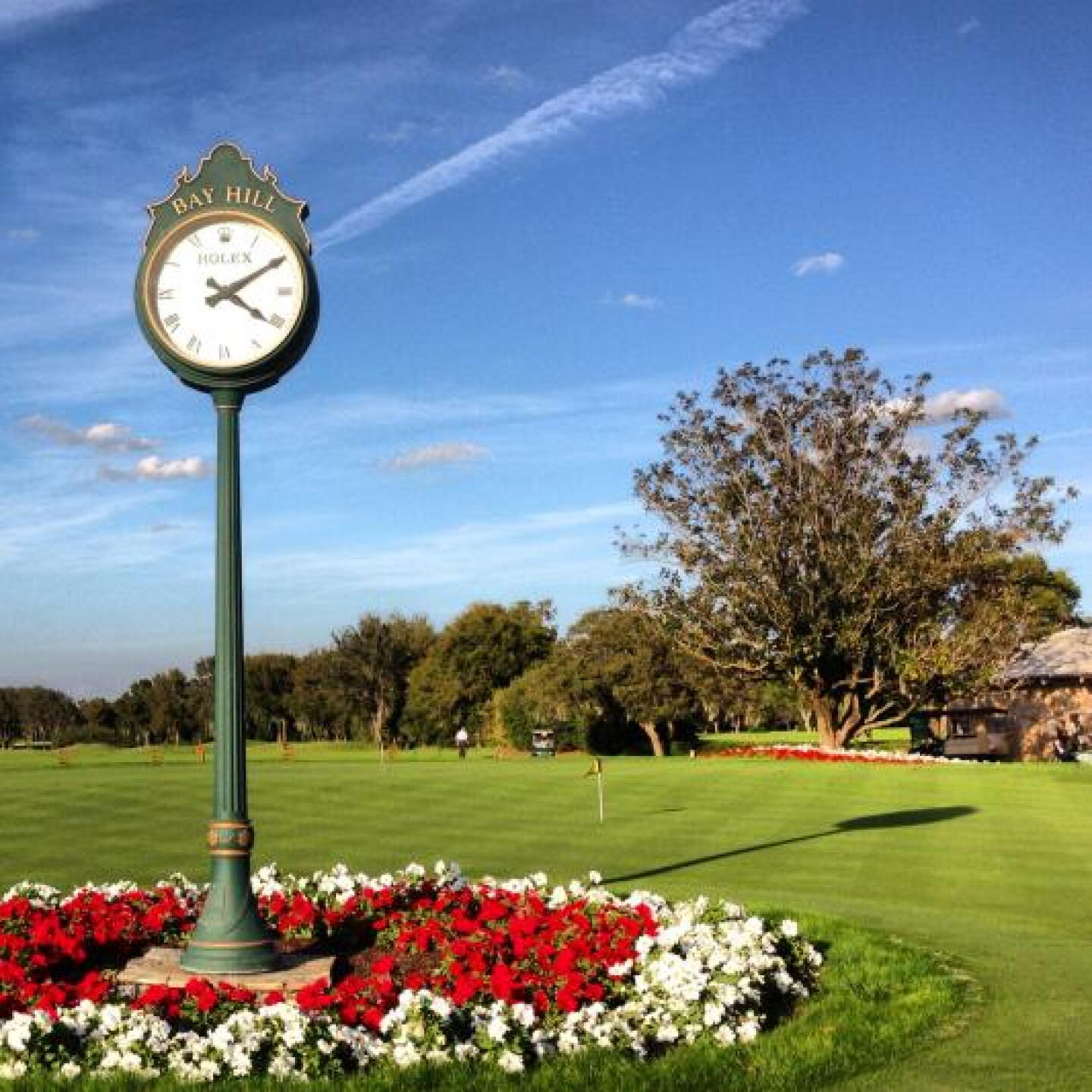 The clock and The King, who's in the distance and in his favorite spot on the range. (Photo submitted by MattGinellaGA on 03/14/2014)
