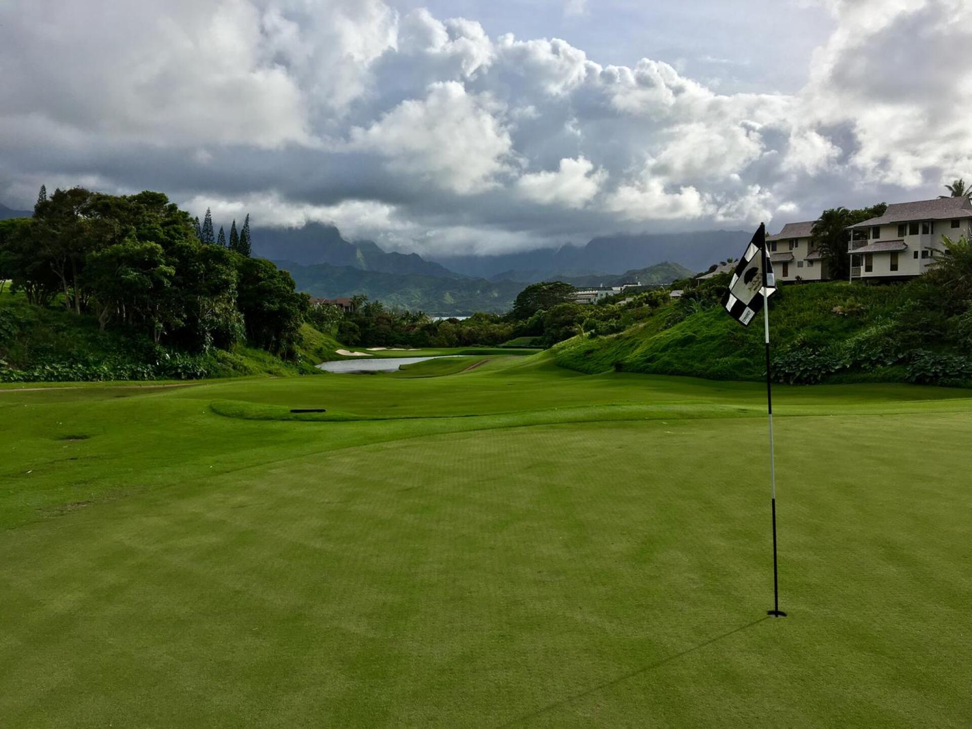 View from behind the fourth green, with the scenic par-3 third in the background. (Photo submitted by BrandonWebb on 06/07/2018)