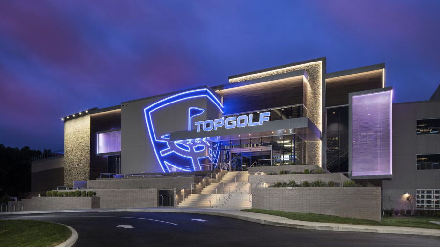 Topgolf Columbus by night