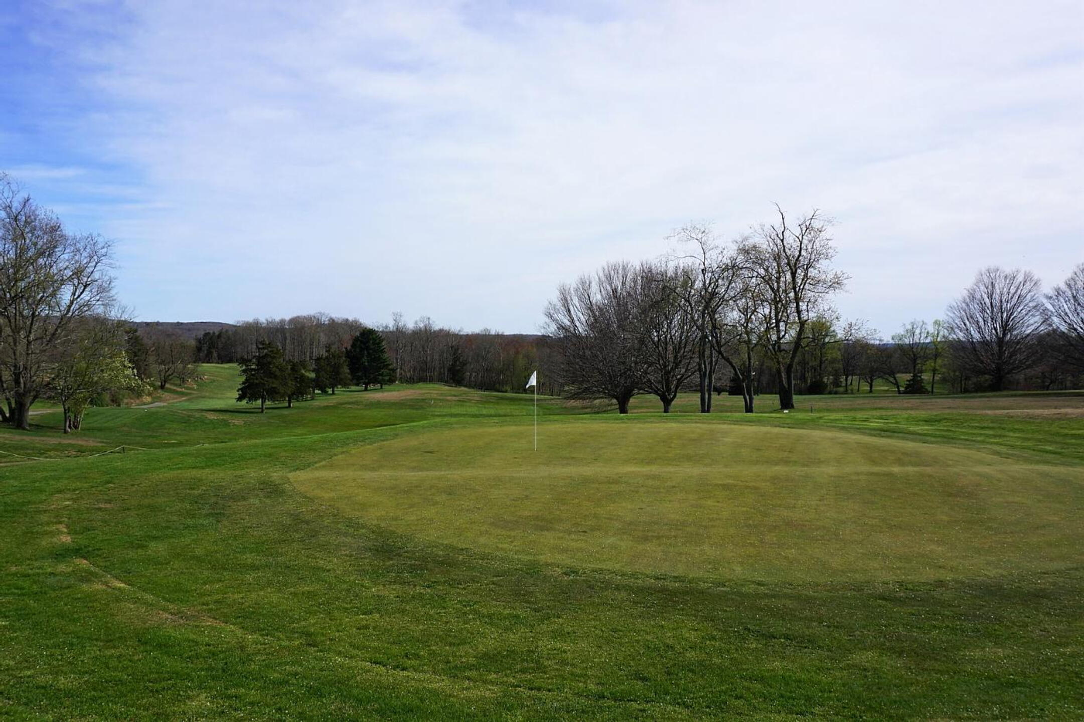 Hole four plays uphill to a two-tiered putting surface. (Photo submitted by AptlyLinked on 05/02/2022)
