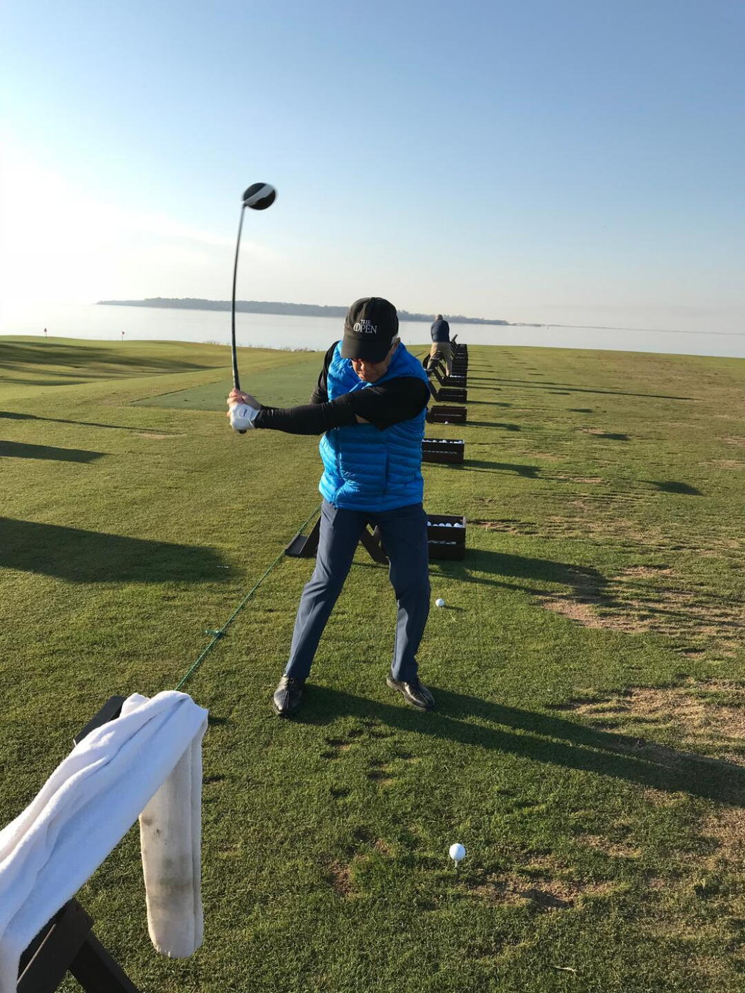 on the range for warmup-a beautiful view  behind me! (Photo submitted by LarryNoli on 02/05/2018)