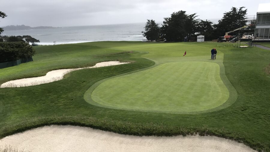 11th green at Pebble Beach