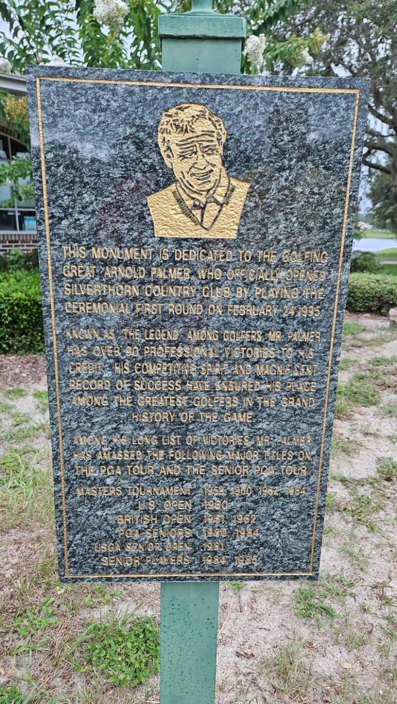 Arnold Palmer Plaque. (Photo submitted by u314164148579 on 07/11/2023)