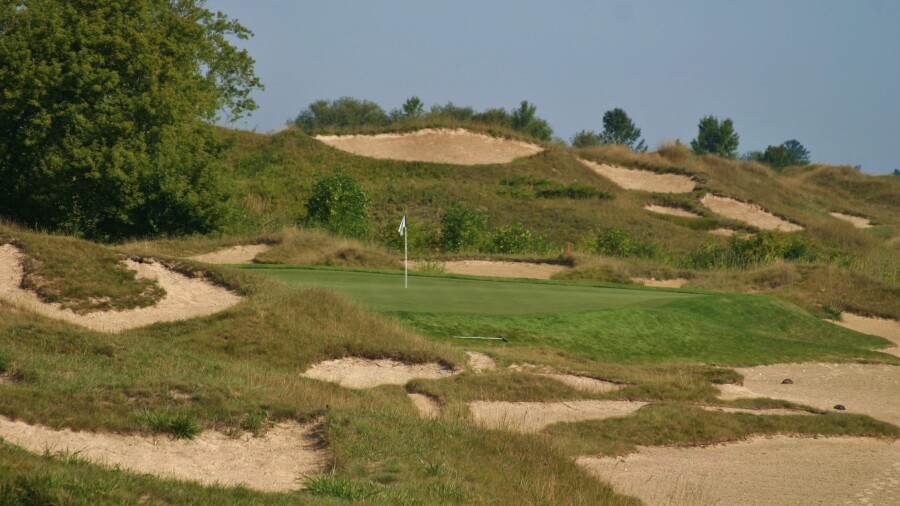 Irish golf course at Whistling Straits - hole 4