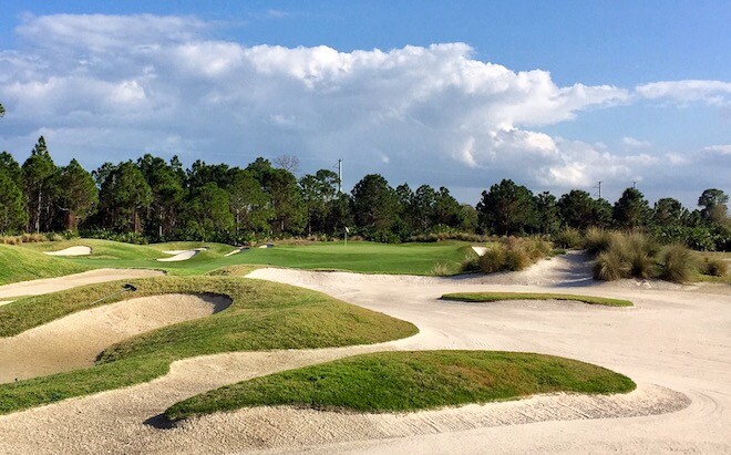 If you're heading south through Florida on I-95, PGA Golf Club and its splendid Dye Course make a super-convenient stopping point.