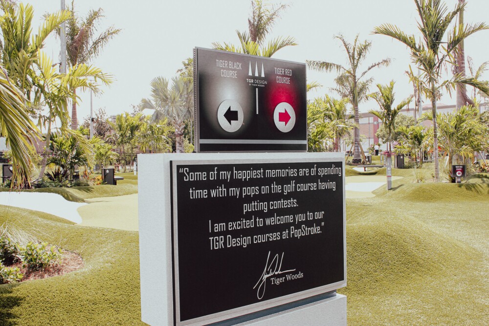 PopStroke Orlando - Tiger sign 