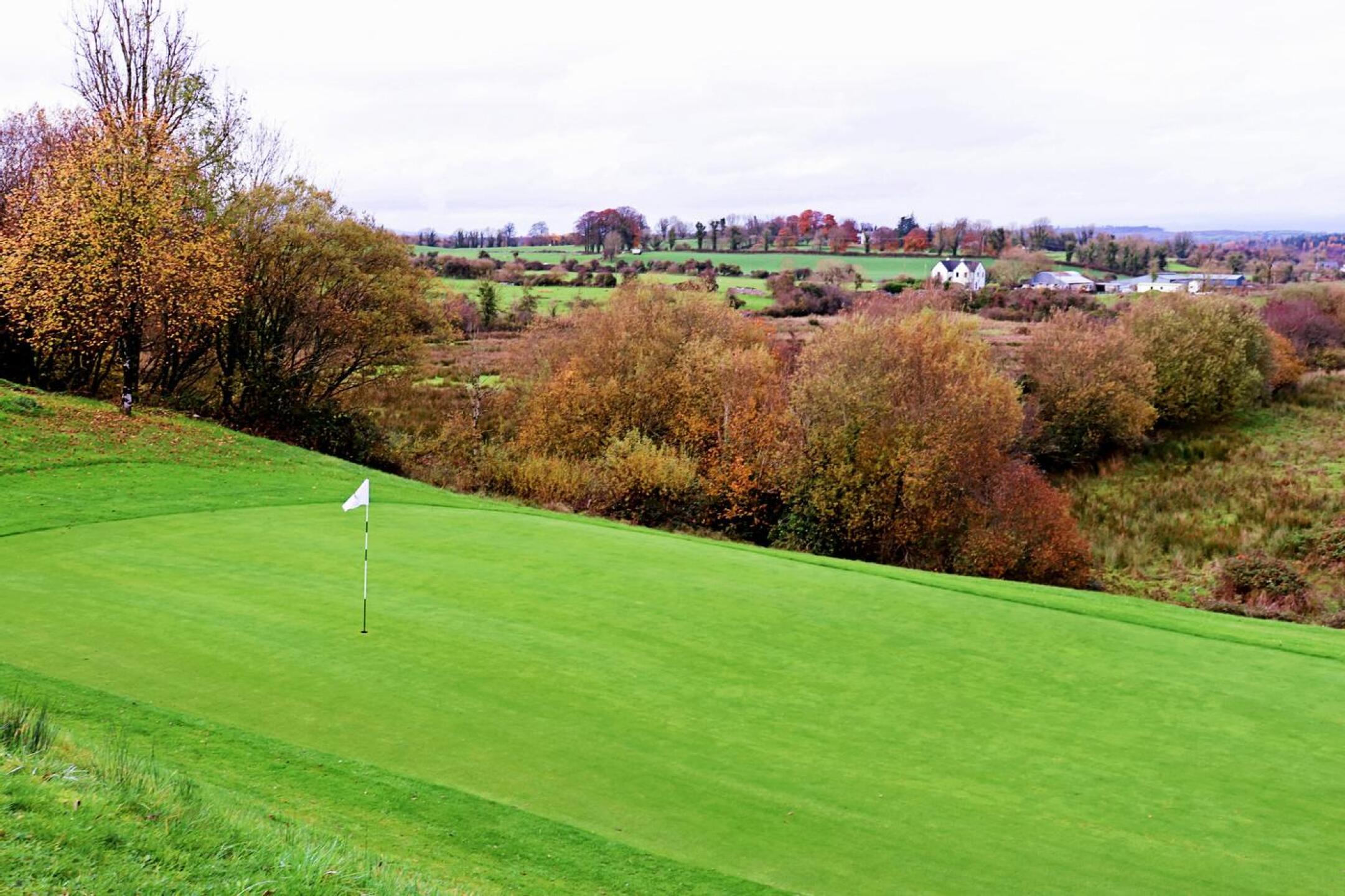 Thirteenth, par 3, 207 yards: Wow, what a hole! This view shows how pretty it can be–with a long vista–but from the tee it almost looks frightening. (Photo submitted by AptlyLinked on 11/18/2025)