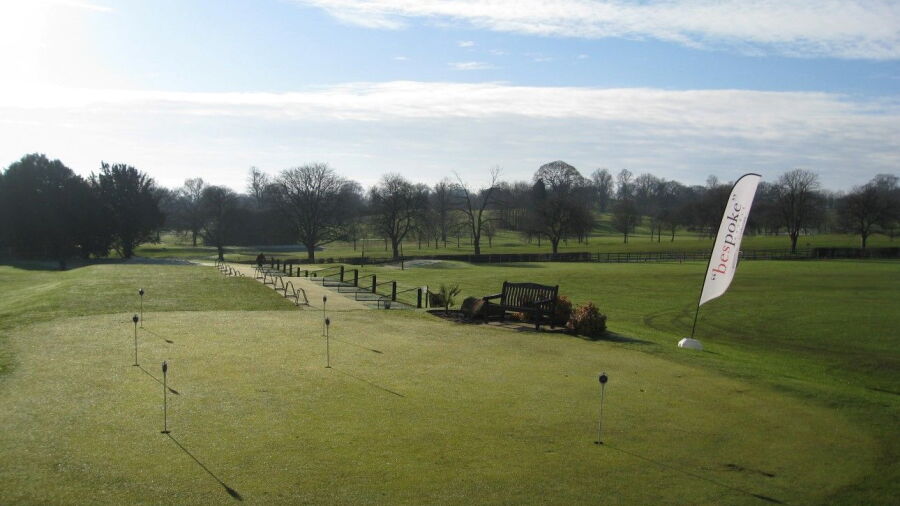 The putting green and driving range