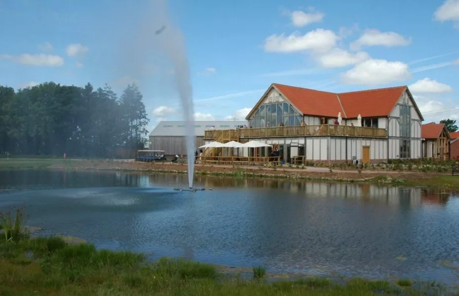 The clubhouse at Sandburn Hall