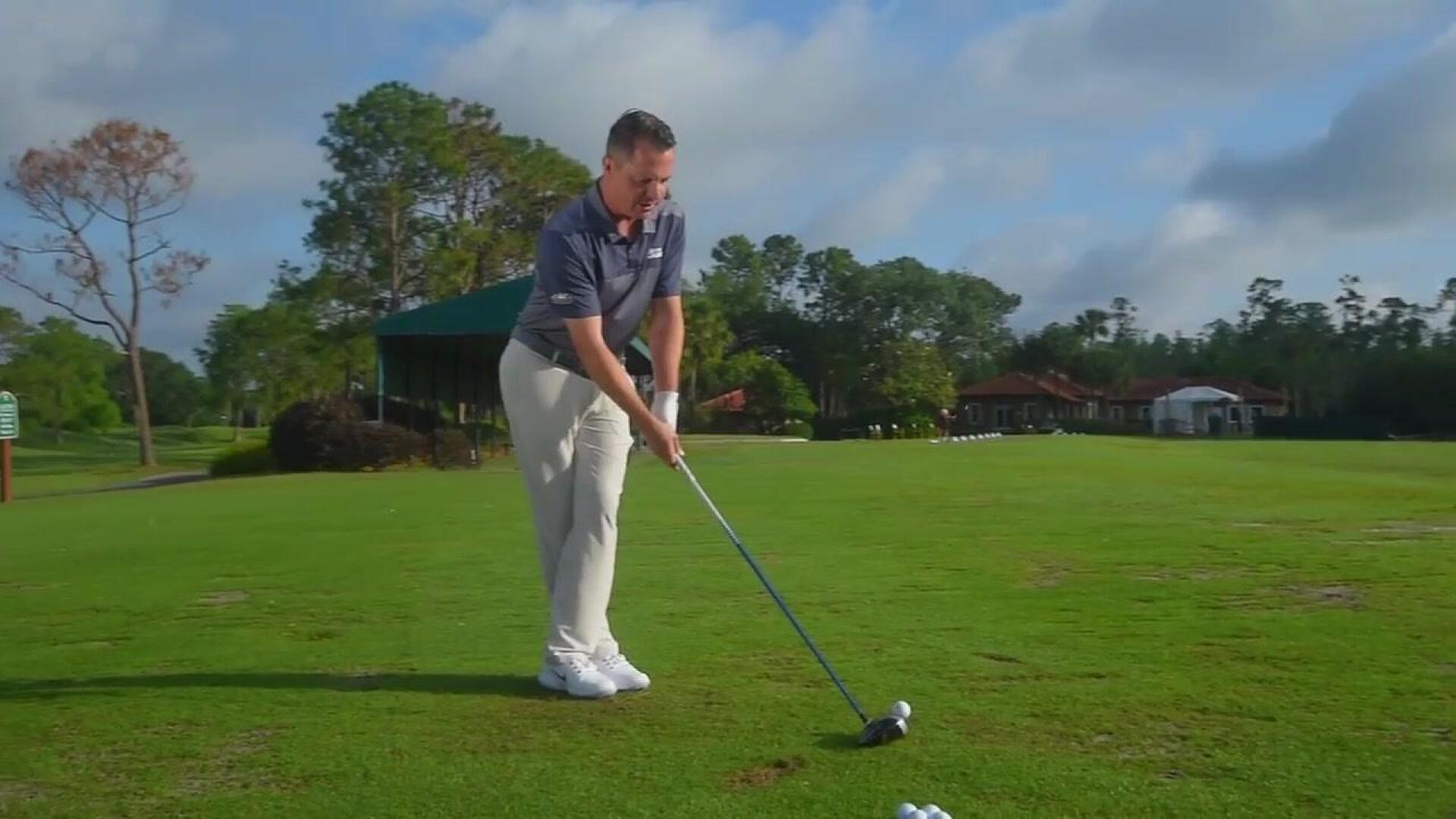 Cross Foot Driver Drill - Hit up on the Ball