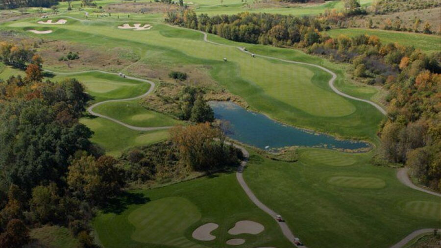 University Ridge GC: Aerial view