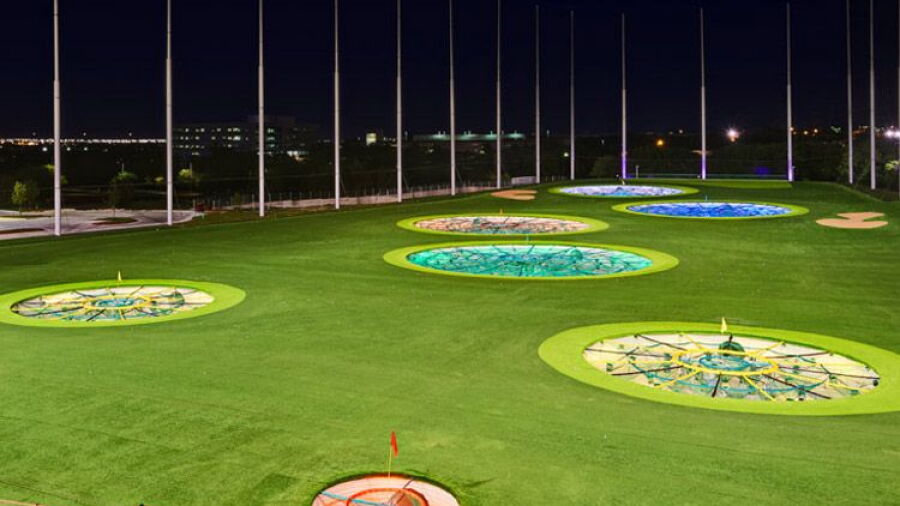TopGolf Austin - Targets by night