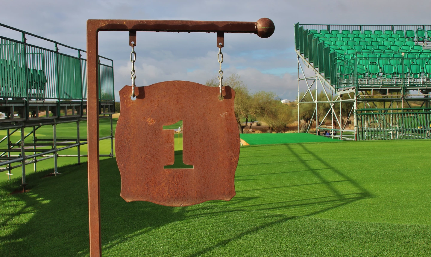 Stadium course at TPC Scottsdale - first tee 