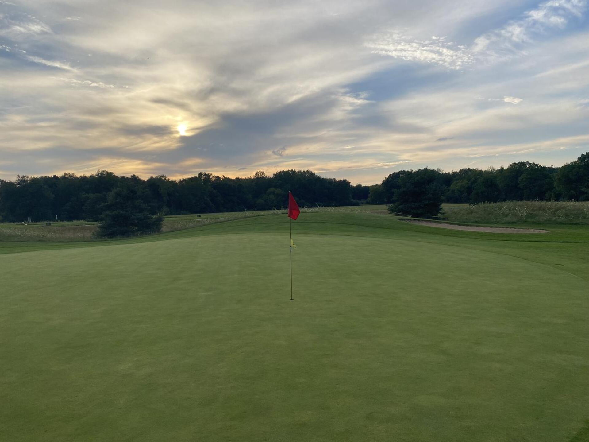 18th green.  Absolutely gorgeous uphill par three with a great view of the clubhouse from the tee.  Green slopes down towards the front steeper than it looks. (Photo submitted by u314161955381 on 01/21/2023)
