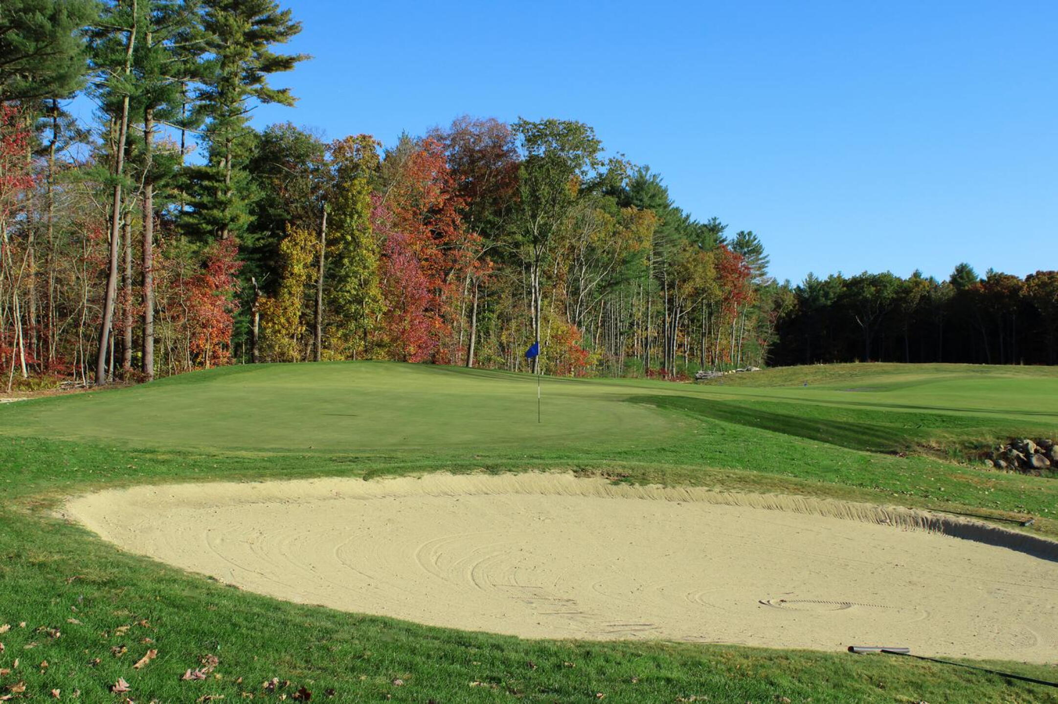 Fourteen, par-4, 251. About as short as a par-4 gets, but attempts to drive the green are dangerous. (Photo submitted by AptlyLinked on 10/22/2024)
