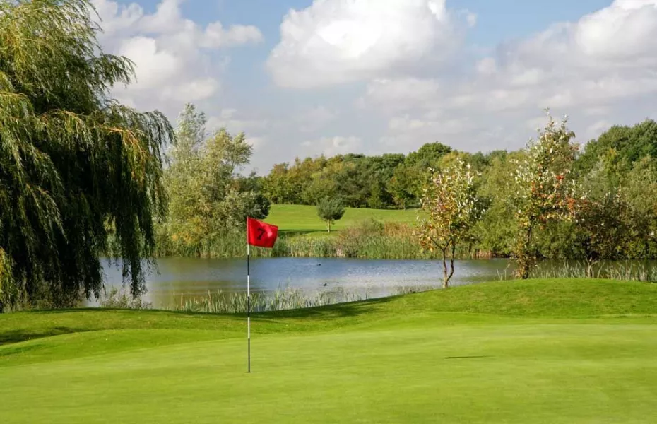The 7th green from Grange Park