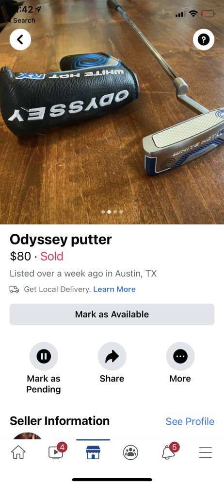 Facebook Marketplace sale