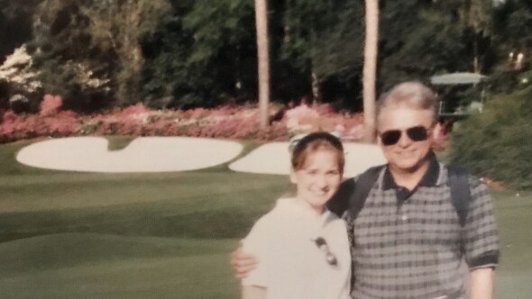 Amy Rogers and her dad