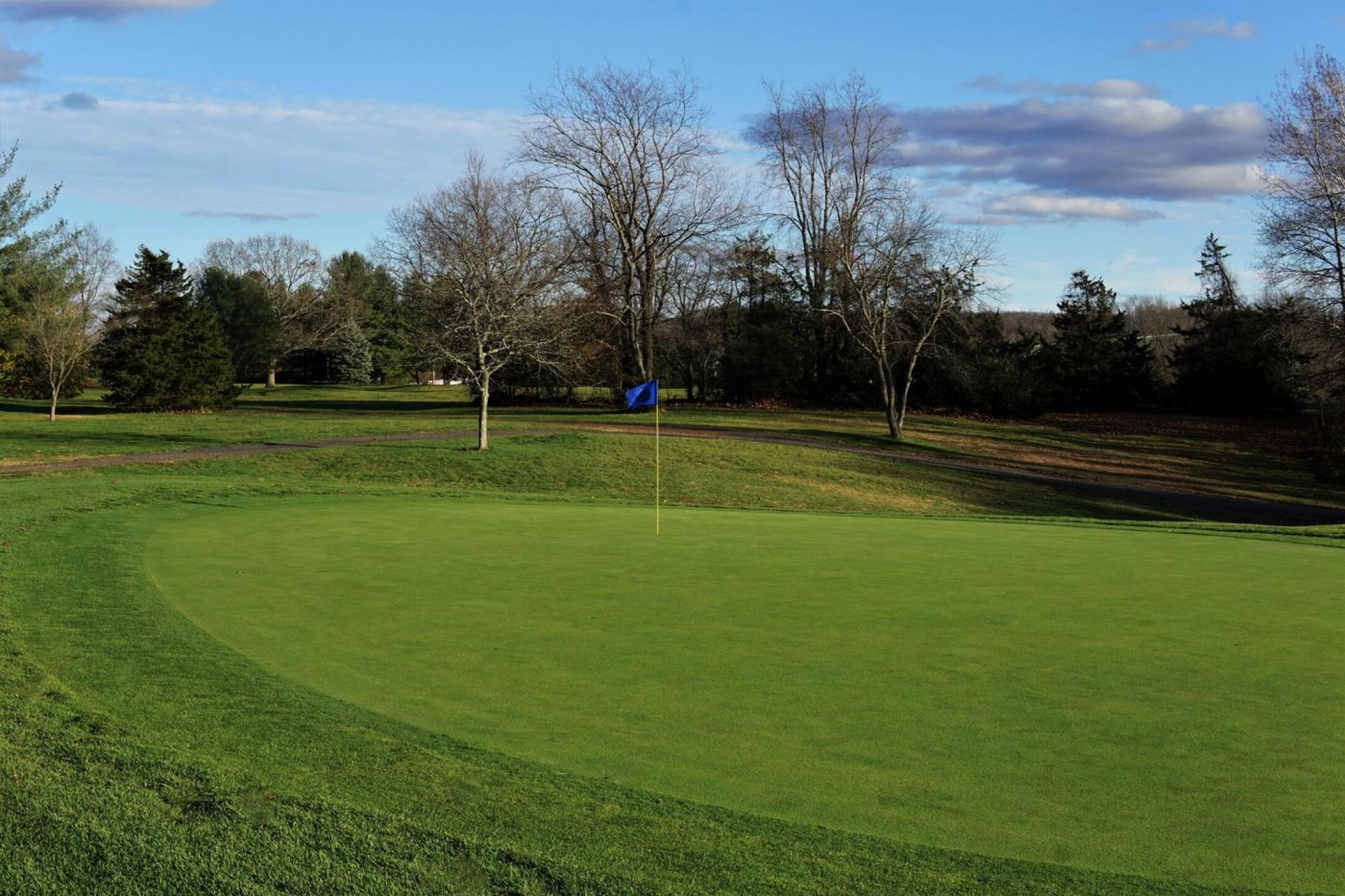 Six, a strategic and challenging five-par, finishes on a tilted green that invites three-putting. (Photo submitted by AptlyLinked on 11/13/2022)
