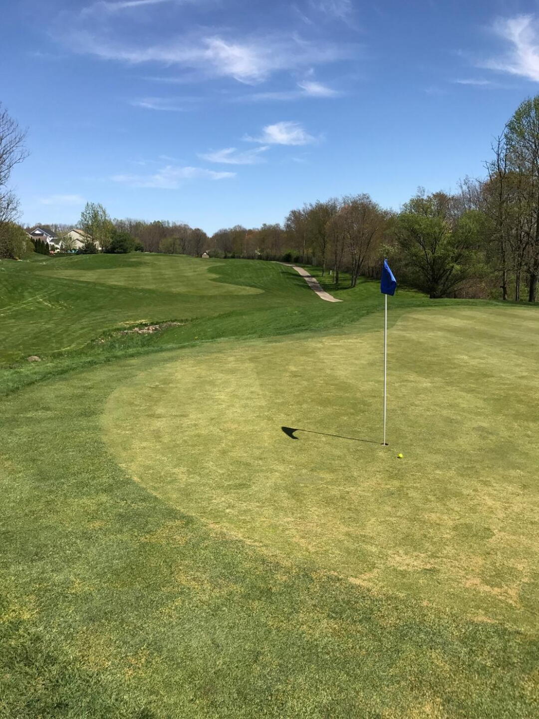 View from behind the green of the elevated green on the par 4 16th. (Photo submitted by carolinadad on 04/25/2017)