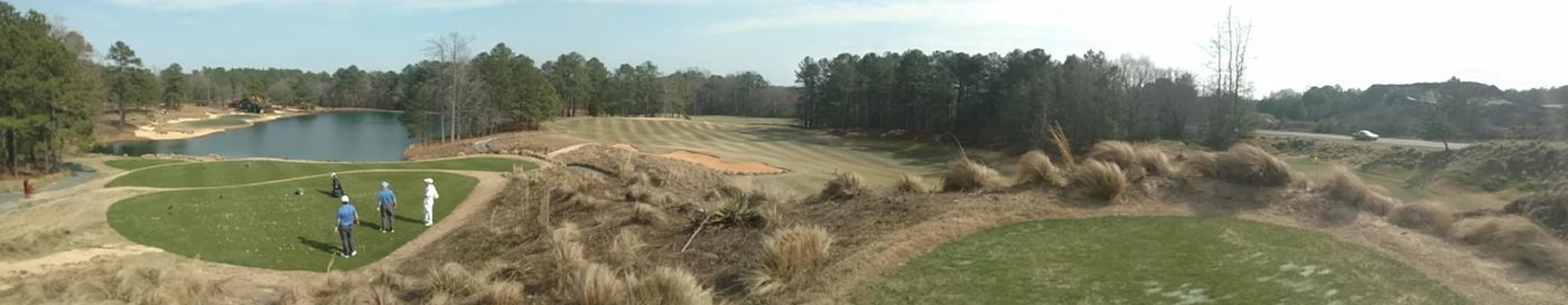 From left to right, the 14th par-3 and the fairway and green of the 13th. (Photo submitted by Back9Ben on 03/17/2018)