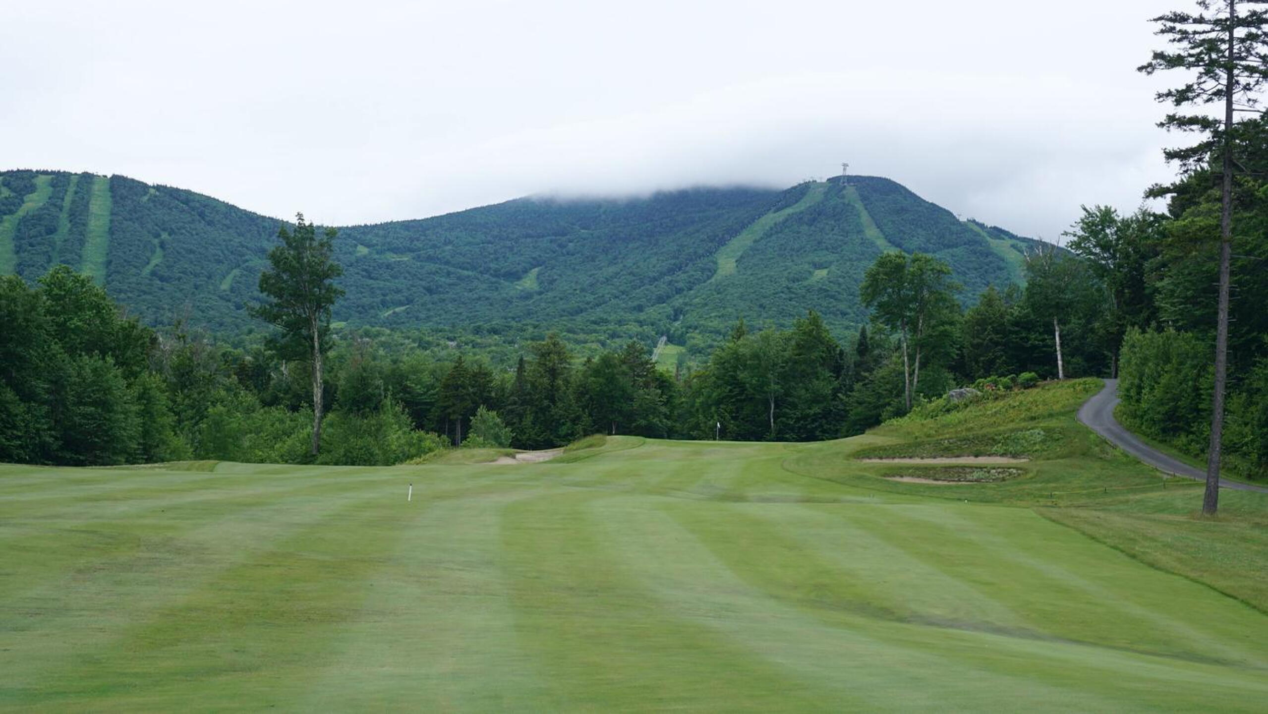 Jay Peak itself (elevation 3,862) heightens the quality of the view at the already beautiful par-5 seventh. (Photo submitted by AptlyLinked on 06/24/2021)