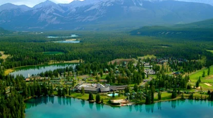 Fairmont Jasper Park Lodge Golf Course - Aerial View