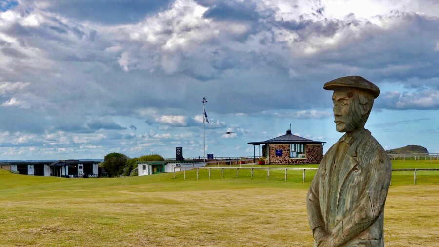 West Links at North Berwick Golf Club - Ben Sayers statue 