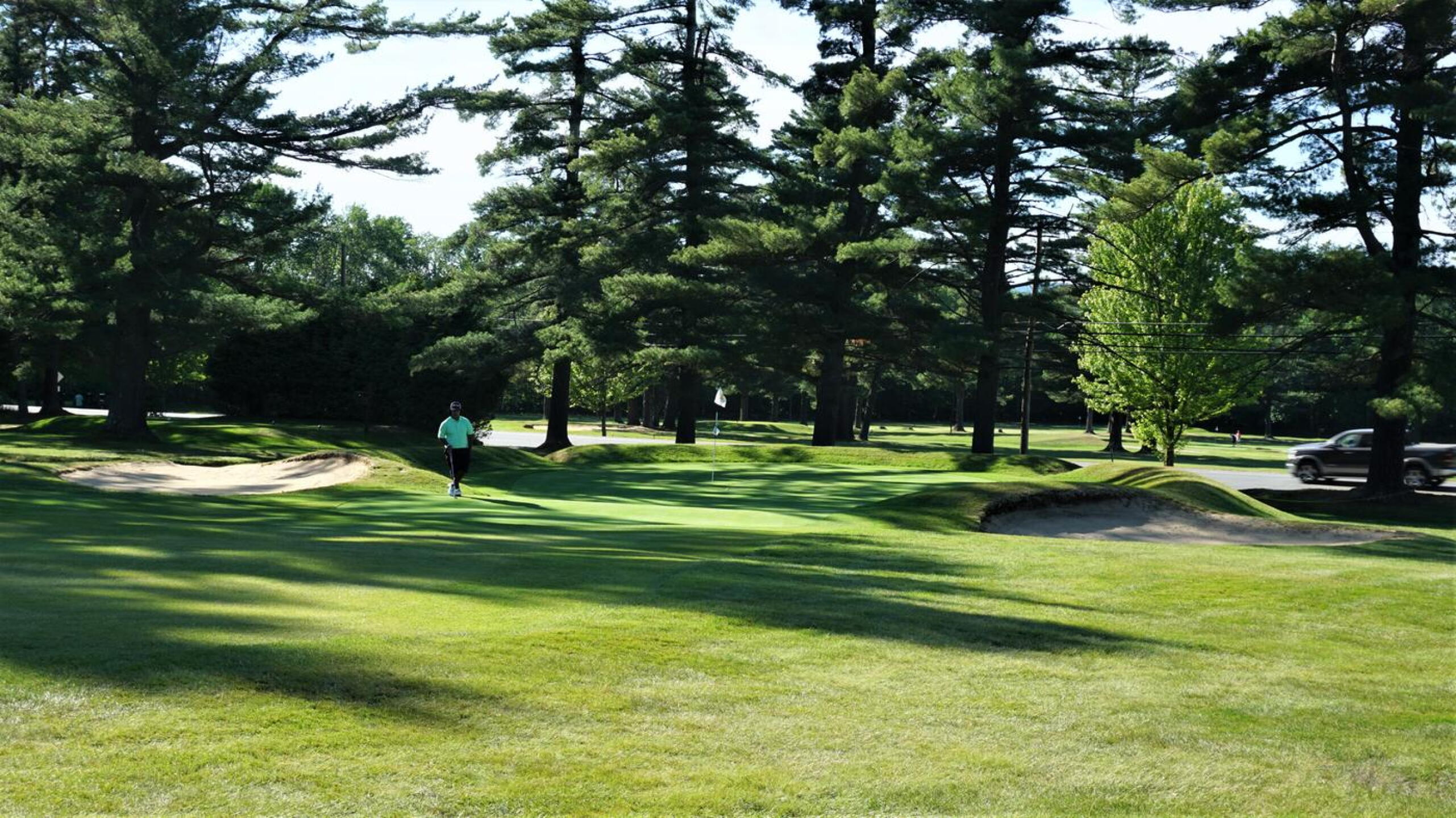 11th: Ross thought outside the box: this looks like a pitch-and-putt green, a mere 8 yards wide in its front lobe. My son, much to my alarm, hit the middle of the green from 163 yards. (Photo submitted by AptlyLinked on 06/22/2020)